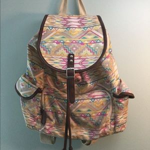 Colorful geometric backpack